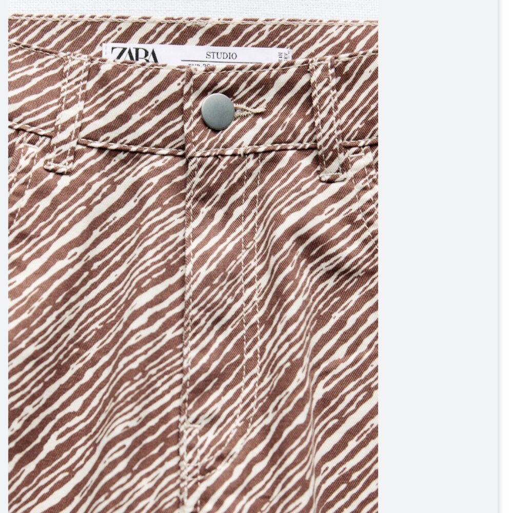 NWOT ZARA LIMITED EDITION ANIMAL PRINTED BLOGGERS FAVE PANTS Wide Leg Baggy - Picture 4 of 9